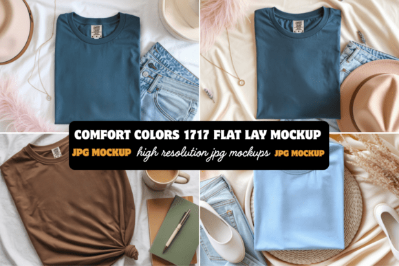 Download Comfort Colors 1717 Flat Lay Mockups - Flat lay mockup Collection