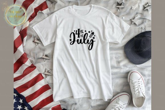 Download 4th of July Vintage WHite Shirt Mockup - Premium Bundle