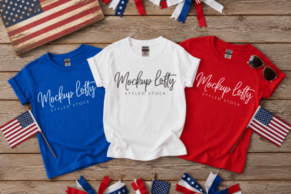 Download Gildan G500B 4th of July Flat Lay Mockup - Flat lay mockup Collection