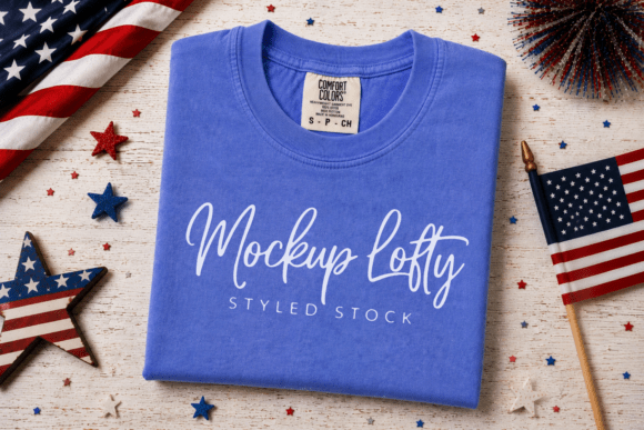 Download C1717 4th of July Folded Flat Lay Mockup - Premium Resources