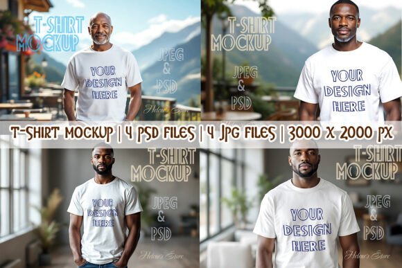 Download African American Man White Shirt Mockup - Premium Bundle